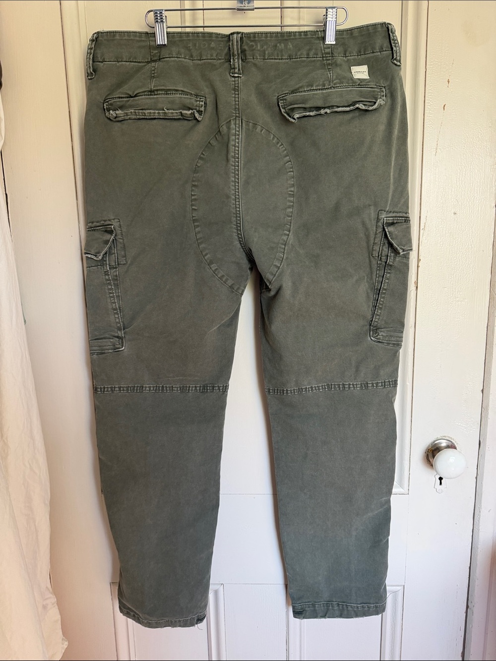 American Eagle Outfitters Olive Green Flex Cargo Pants - Utility Pocket Detail